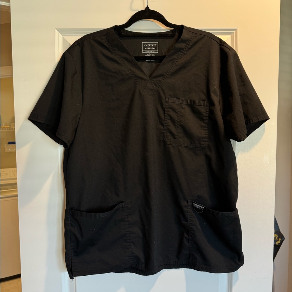 Large, Black, Cherokee workwear scrub top